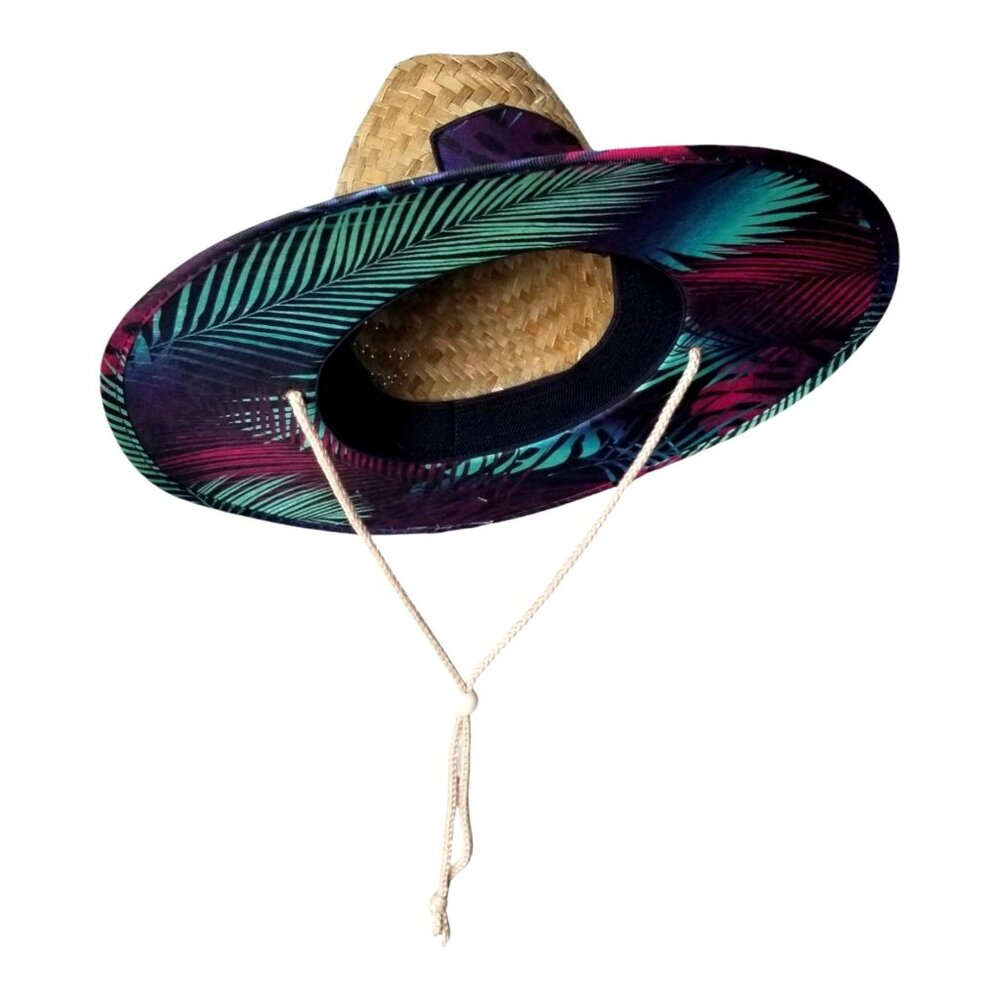PUGS Straw Shade Hat‎ In Hawaiian Palm Leaf - Size One Size